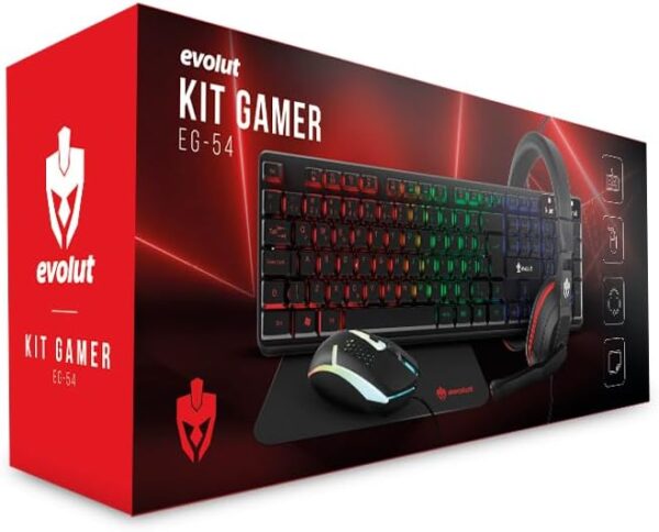 COMBO GAMER STARTER (TECLADO+MOUSE+FONE+MOUSEPAD) - EG54 - EVOLUT - Image 7