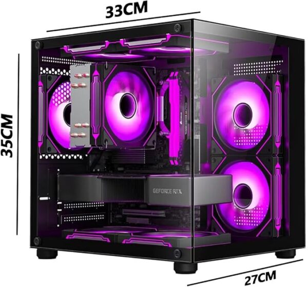 Gabinete Gamer Aquário em Vidro Com 4 Ventoinhas RGB - Image 5