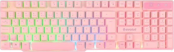 COMBO GAMER ROSA (TECLADO+MOUSE+FONE) EG53 - EVOLUT - Image 4