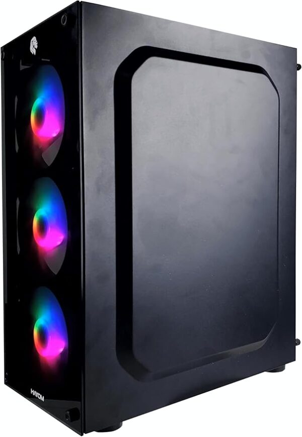 Gabinete Gamer Hayom, 4 Fans rgb, Lateral e Frontal Em Vidro Temperado, Preto - GB1749 - Image 4