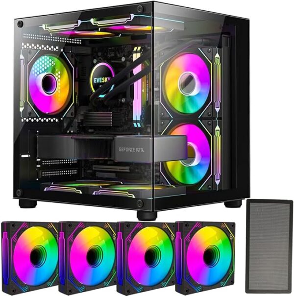 Gabinete Gamer Aquário em Vidro Com 4 Ventoinhas RGB - Image 2