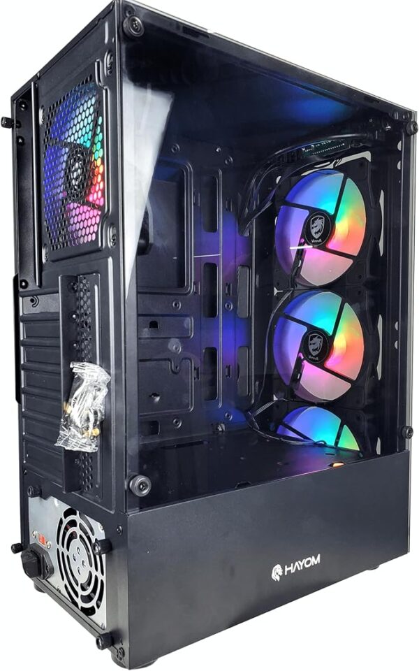 Gabinete Gamer Hayom, 4 Fans rgb, Lateral e Frontal Em Vidro Temperado, Preto - GB1749 - Image 2