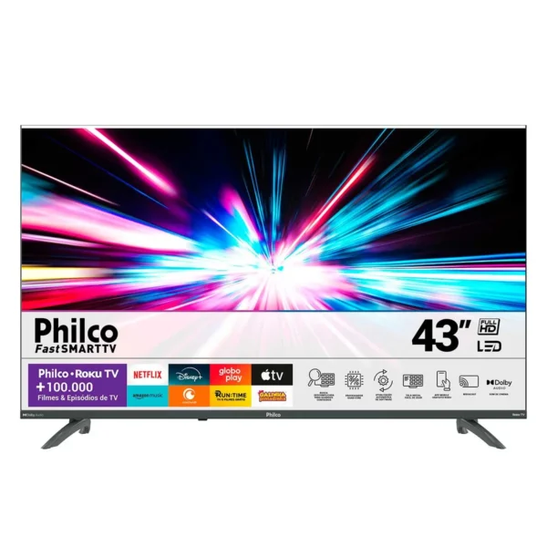 Smart TV Philco 43" PTV43VA4REGB Full HD LED Dolby Audio Roku TV